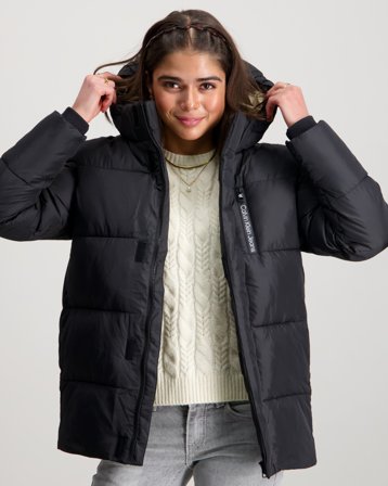 Calvin Klein ESSENTIAL PUFFER JACKET Sort Jakker Pige - Kids Brand Store