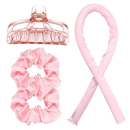 Varmefrie Hårkrøllere / Heatless Curls - Krøll håret uten varme rosa