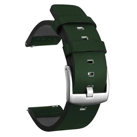 20Mm 22Mm Klockorm Snabb Release Läderrem För Samsung Galaxy Watch 3 Active2 40 44Mm Huwei Klocka G 2 Watchband 18 24Mm Green Silver 20mm