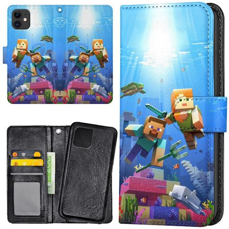 iPhone 12 Mini - Lommebok Deksel Minecraft