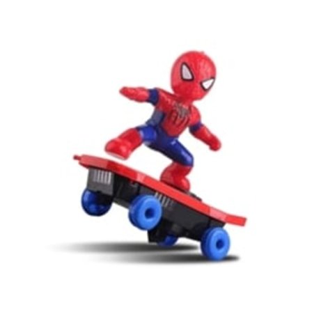 Spiderman på skateboard med lätt leksak