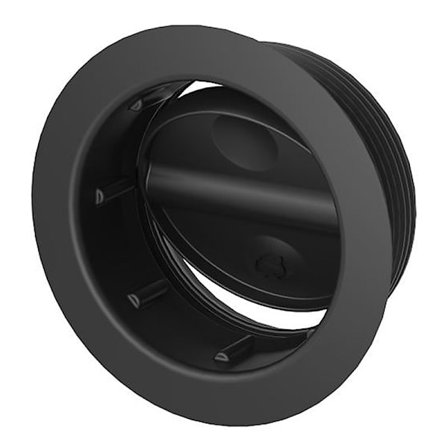 Justerbart ventilationsgaller, 65 mm, svart