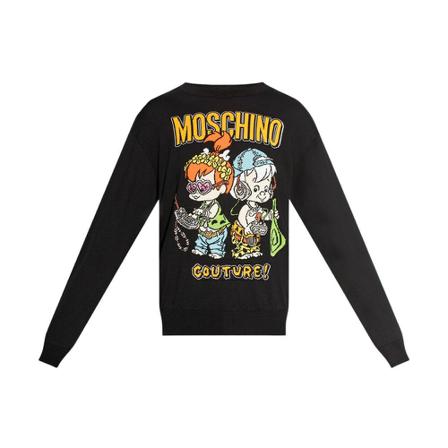 Moschino Sweatshirt The FlintstonesSmiley Sort, Dame