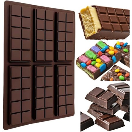 Sjokoladeform, Fleksibel silikonform for sjokolade, Sjokoladeformer silikon for baking, Isbit, Dyp sjokoladeform for å lage hjemmelaget