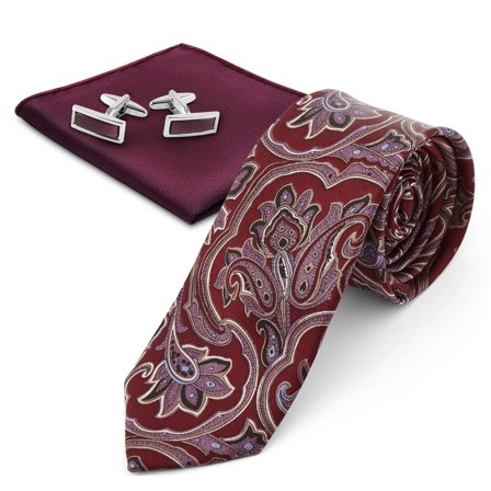 Conjunto de Acessórios para Fato Vermelho Barroco para homens - Conjuntos de lenço de bolso