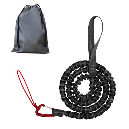 XJ Bike Tow Rope, Bike Bungee Tow Rope for Kids, Black