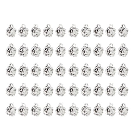 50 stk. skægperler hår fletning perler antik sølv metal finish moderat størrelse udsøgte dreadlocks perler