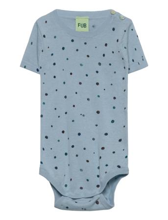 Baby Printed Body Bodies Short-sleeved Blå FUB*Betinget Tilbud