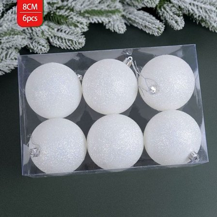 6stk julekuler Juletre hengekule 6STK 8CM 6STK