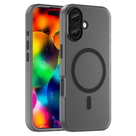 SKALO iPhone 17 Matt Translucent Hybrid Skal - Svart