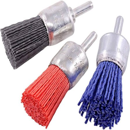 3 kpl hiomalankaharjan päätyharjasarja, 1 tuuma 25 mm