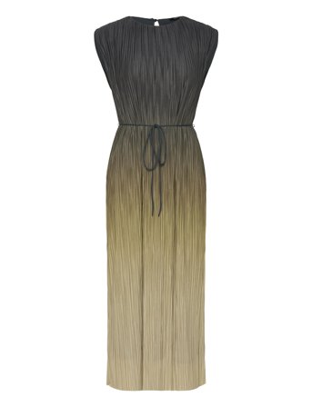 Xena Pleated Ombre Midi Dress Khaki French Connection