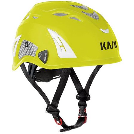 KASK PLASMA HI VIZ Vernehjelm med refleks Gul, fluoreserende, Hodebeskyttelse