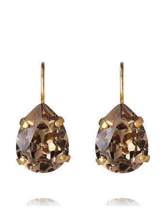 Caroline Svedbom Mini Drop Clasp Earrings Gold - Brown - ONE SIZE