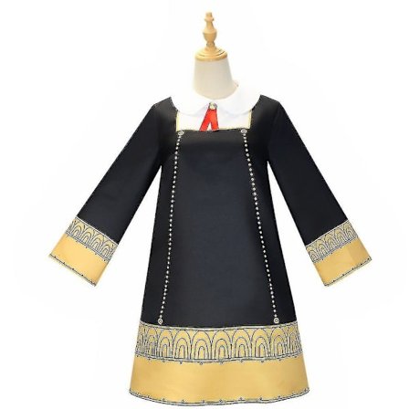 Spy X Family Anime Anya Forger Kostyme - Fancy Up Klær med Strømper og Hodeplagg - Anya Rollespill Antrekk