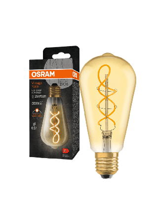 Osram LED Edison Straight Gold E27 Vintage 1906 Belysning Guld ONESIZE