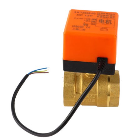 12V DC G1 1 2 DN40 2-veis motorisert kuleventil i messing for klimaanlegg