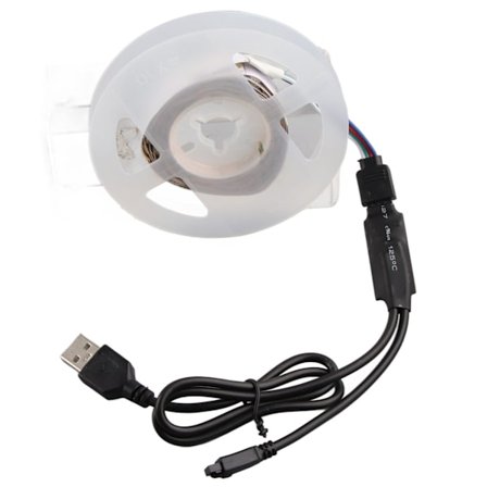 USB 5V RGB 5050 LED Strip Lys Farveskiftende Bluetooth App Kontrol til Hjem Værelse Fest Dekoration 2m 6.6ft