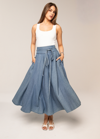 MISSMAYA - Astrid Skirt Summer Denim - S