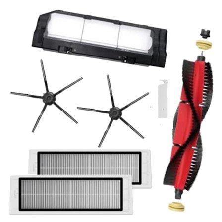 S5 Max S50 S55 S5 S6 S6 Maxv S6 Pure E4 E5 Robotdammsugare Huvudsidoborste Hepafilter Mopp