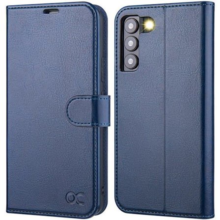 OCASE Kompatibel med Galaxy S22 5G plånboksfodral, PU-läder Flip Folio-fodral med korthållare RFID-blockerande stativ [Stötsäker TP