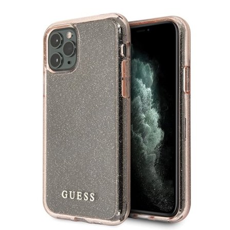 Guess GUHCN58PCGLPI iPhone 11 Pro rosa/rosa hårt fodral Glitter