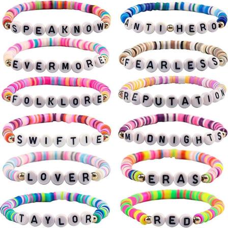 12 stk. 1989 Reputation Venskab Armbånd Eras Armbånd Til Eras Musik Til Elsker Musik Fans Til Swiftie Fans (FMY)