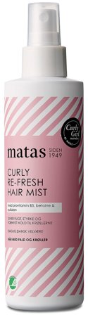 3 for 2 - Matas Striber Curly Re-Fresh Hair Mist 200 ml, Hår, Hårstyling, Krøllet Hår