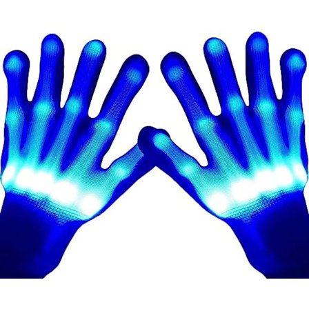 LED-hanskat, valaistuvat hanskat, sormenvalot, värikkäät vilkkuvat LED-hanskat, lasten viileät lelut jouluun, Halloweeniin, klubijuhlat