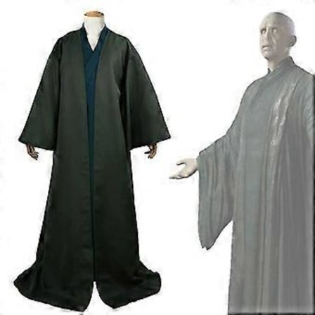 Voldemort Robe Cosplay Kostume Sæt Voksen Halloween Kostume Hoodie Kappe (S)