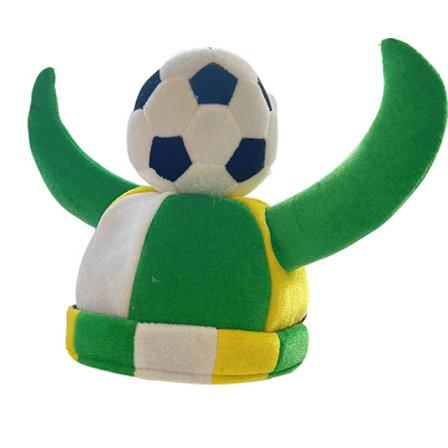 Jud- Carnival World Cup Football Cap Cheer Up Props Bull Head Festival Celebration Party Hat Football Cap
