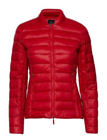 Woman Woven Down Jacket Fodrad Jacka Röd Armani Exchange