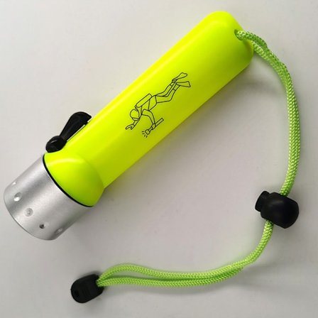 Led Ficklampa Dykarlampa Lampa Vattentät 2000lm Grön