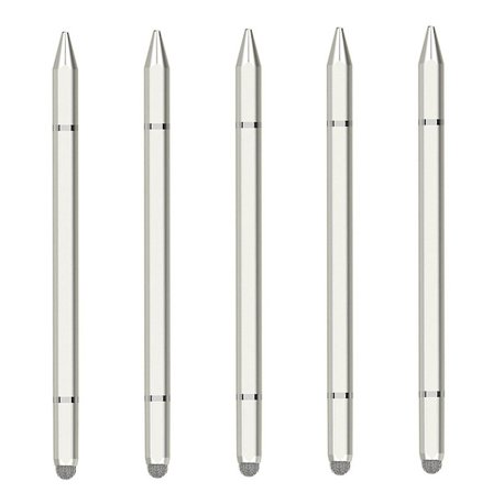 3-i-1 pekskärm kapacitiv penna för surfplatta mobiltelefon universell stylus för penna, silver (FMY)