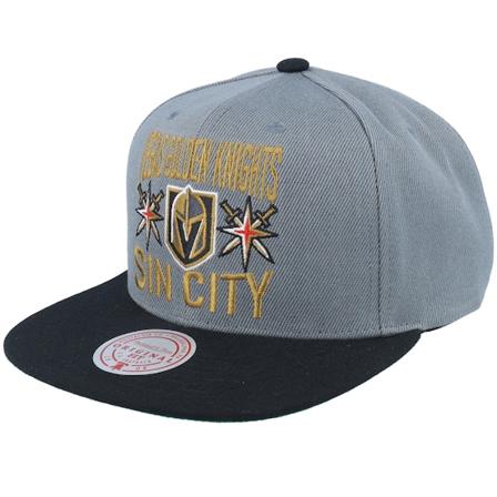 Mitchell & Ness - NHL Gris snapback Casquette - Vegas Golden Knights City Love Grey/Black Snapback @ Hatstore