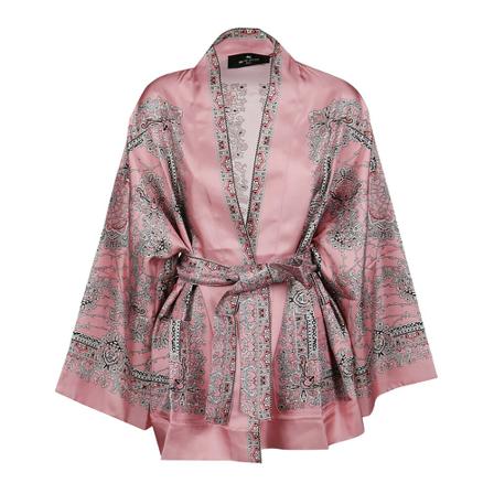 Etro, Brick Road Poncho Roze, Dames, Maat:ONE Size