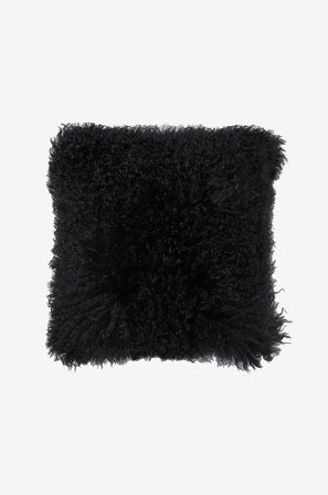 Skinnwille - Kuddfodral fårskinn Shansi - Svart - Prydnadskuddar & kuddfodral - Från Homeroom