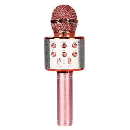 Trådlös Bluetooth Karaoke-mikrofon-högtalare Handhållen KTV-spelare Sångmikrofon Högtalare Hem(RG)