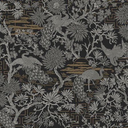 Duro Tapetprov, Brunnsgatan 095-09P Gammalsvenska Papper, Svart, L, , Färg & tapeter