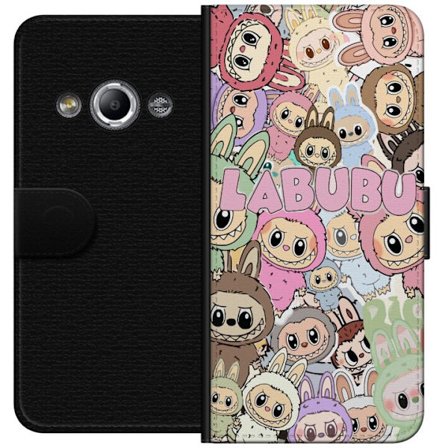 Kompatibel Tegnebogsetui til Samsung Galaxy Xcover 3 Rosa kawaii-komposition med søde animerede figurer og bløde former