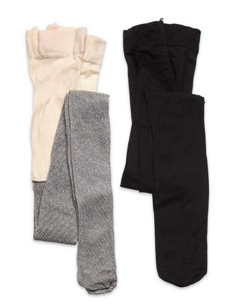 2-Pack Tights Glitter/Solid Black The New