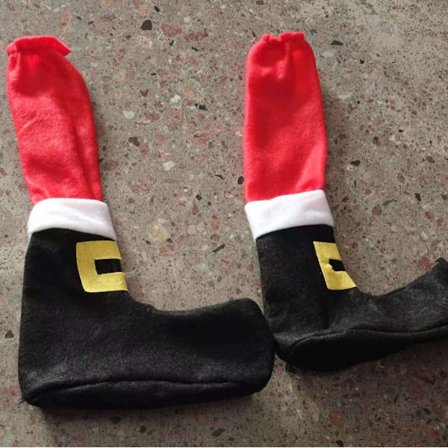 Julepynt Julebordsbenbetræk Jule stol benbetræk Jule vinflaske dekorationsbetræk