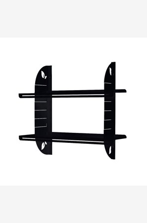 Hanah Home - Dekorativ vägghylla i metall Lena - Svart - Vägghyllor - Från Homeroom