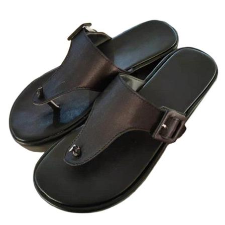 Damskor sommar kilklack flip-flops läder slips sandal pink 42