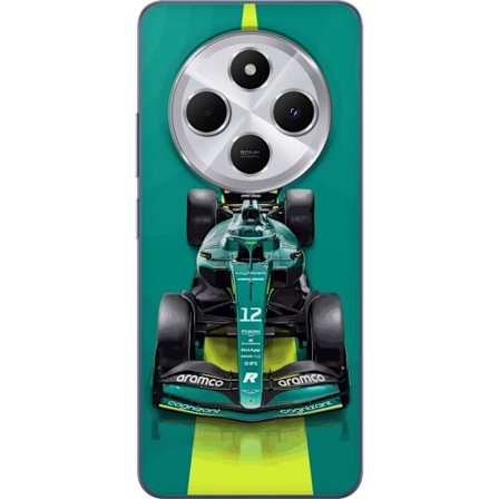 Kompatibel Mobilcover til Xiaomi Xiaomi Redmi 14C Aston Martin Formel 1 bil i grønt racerkoncept med moderne studiostemning