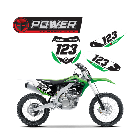 Nummerplåtsdekaler: EFFEKT - Kawasaki KX 450F 2006-2018