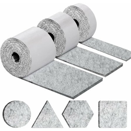 Selvklebende møbelputer, møbelstolputer 3 ruller (100 10cm+100 5cm+100 2cm), 4mm tykk stolpute filtpute