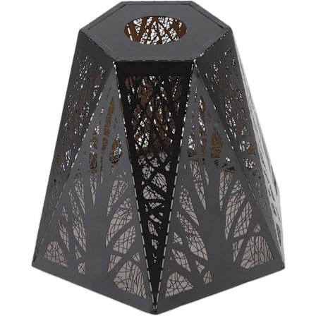 Metallisk lampeskjerm, moderne lampeskjermer i medium størrelse med flere sider,