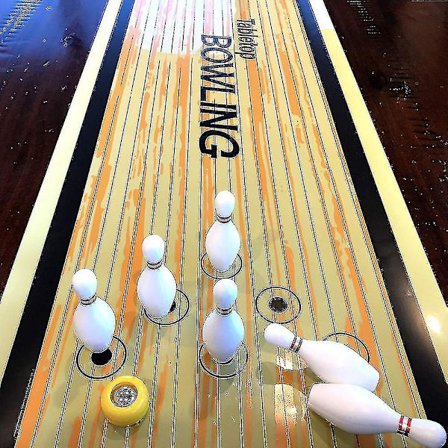 Pöytäkeilapallo lautapelilelut sisätilojen minipöytäcurling keilapelit nopeasti -ES