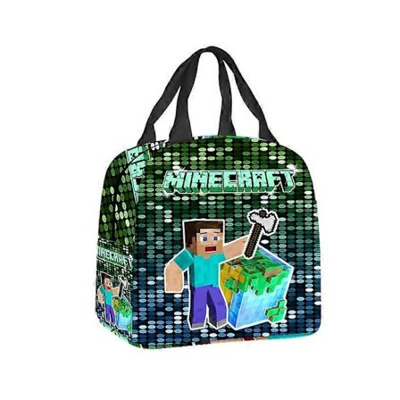 Minecraft Madkasse til Børn Skole Madbeholder Isoleret Madbærer 20ml Multi-Farvet